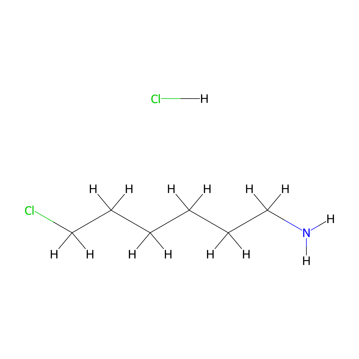 6-Chlorohexan-1-amine hydrochloride molecular structure, CAS 76806-13-8