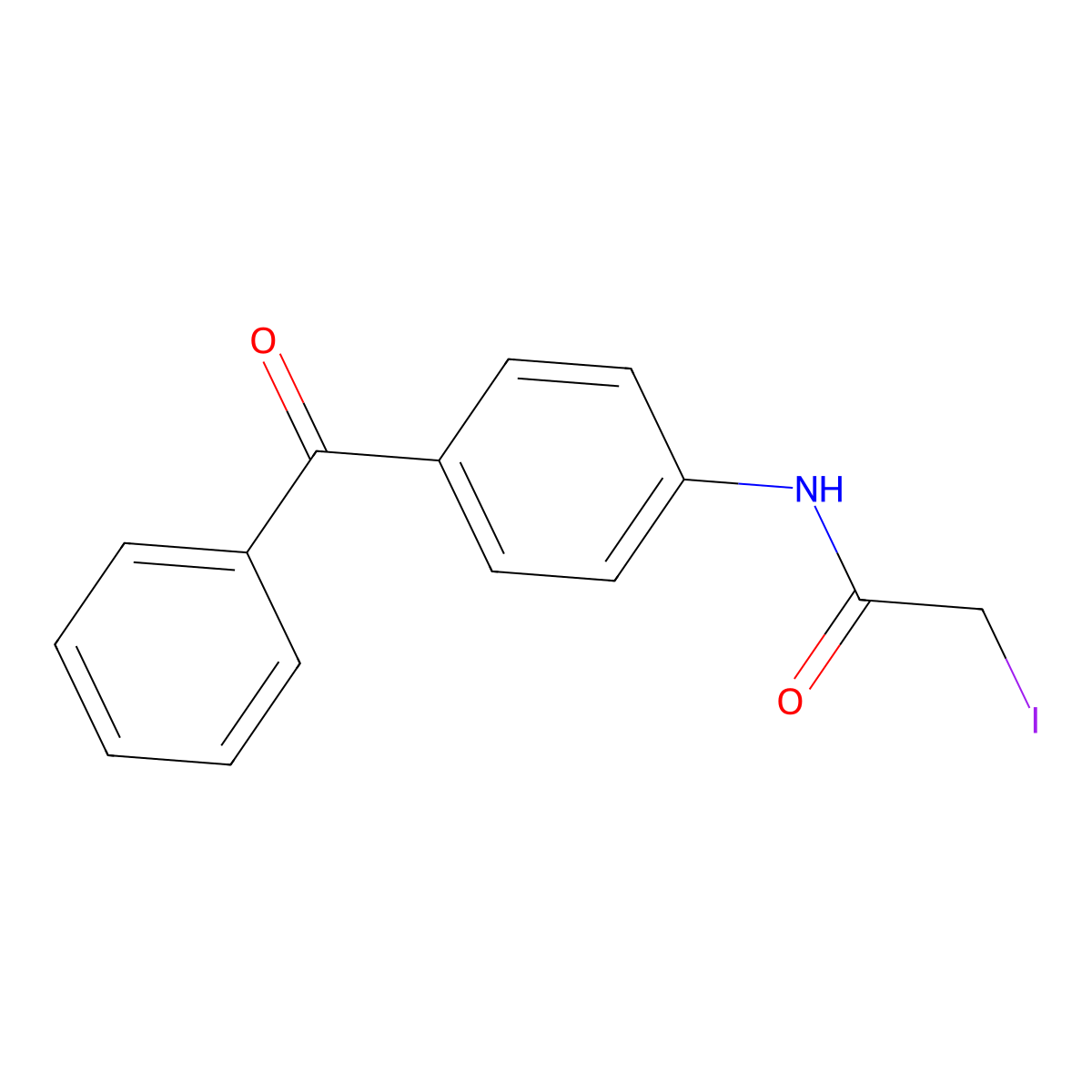 Benzophenone-4-iodoacetamide molecular structure, CAS 76809-63-7
