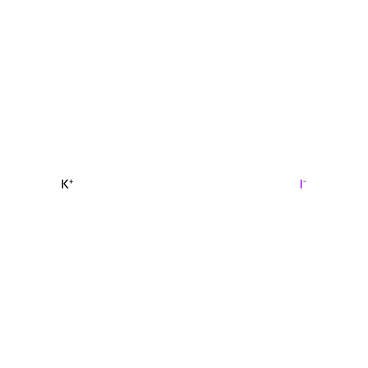 Potassium Iodide molecular structure, CAS 7681-11-0