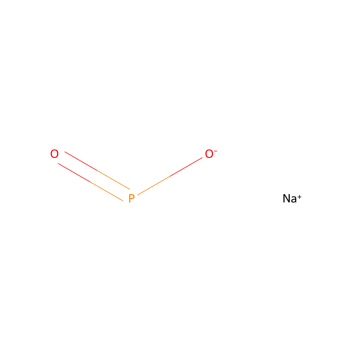 Sodium hypophosphite molecular structure, CAS 7681-53-0