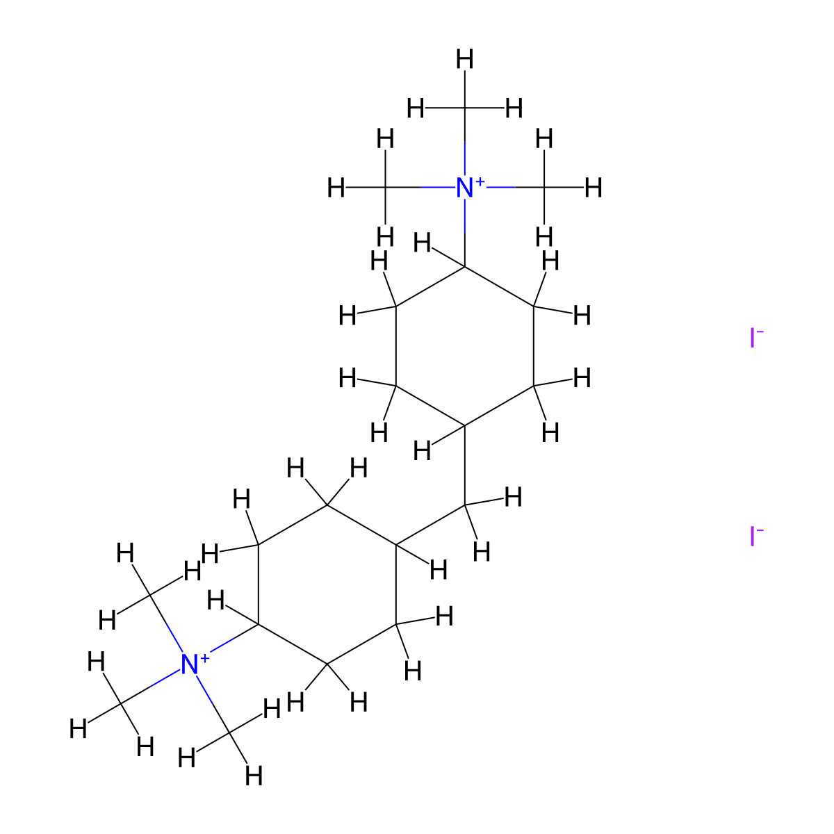 Mebezonium Iodide molecular structure, CAS 7681-78-9