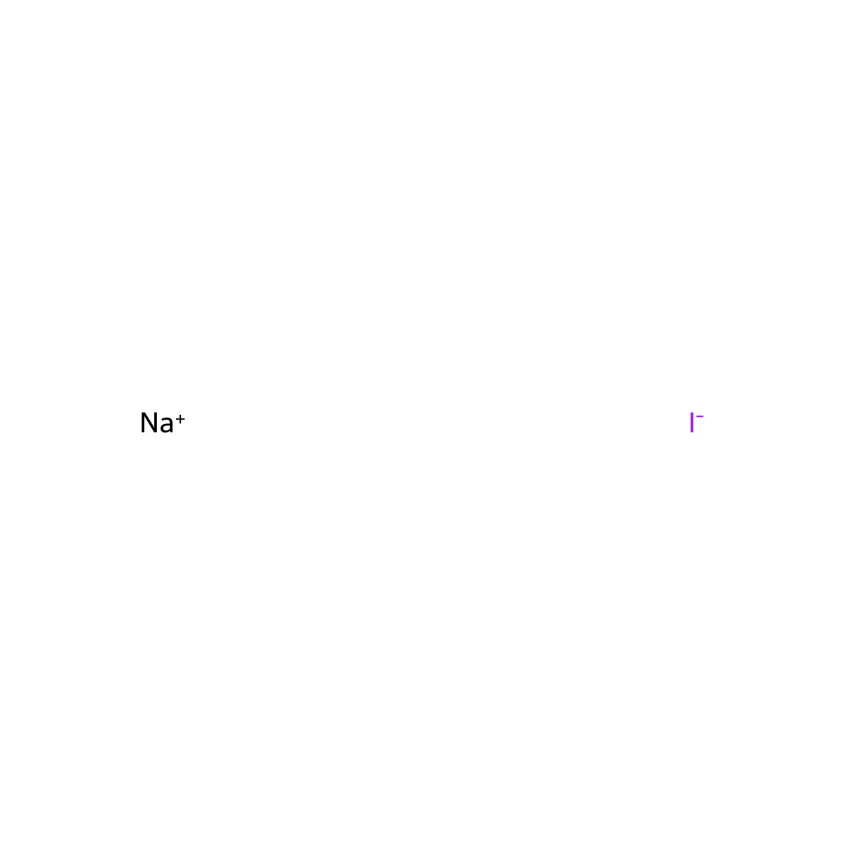Sodium Iodide molecular structure, CAS 7681-82-5