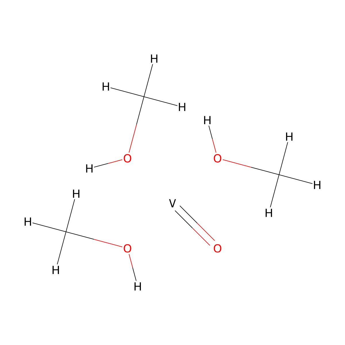 Trimethoxyoxovanadium molecular structure, CAS 7681-91-6