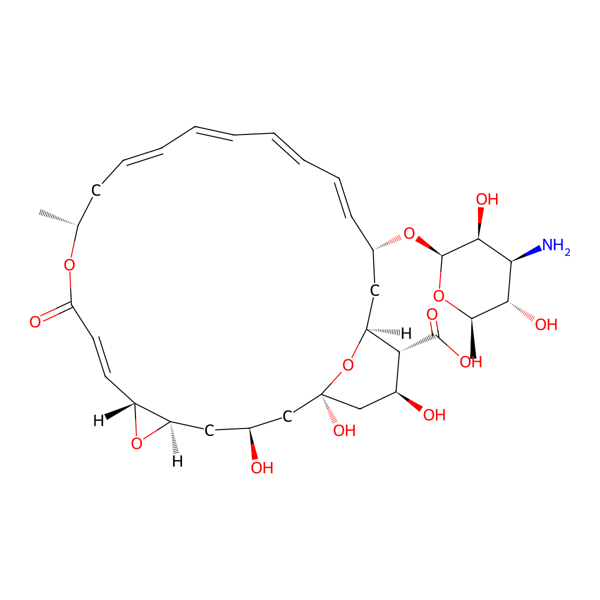 Natamycin molecular structure, CAS 7681-93-8