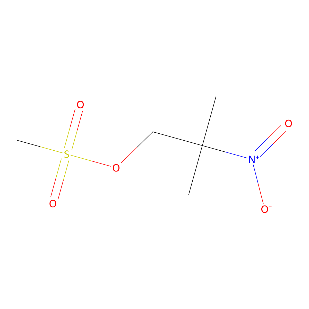 2-Methyl-2-nitropropyl methanesulfonate molecular structure, CAS 76813-89-3