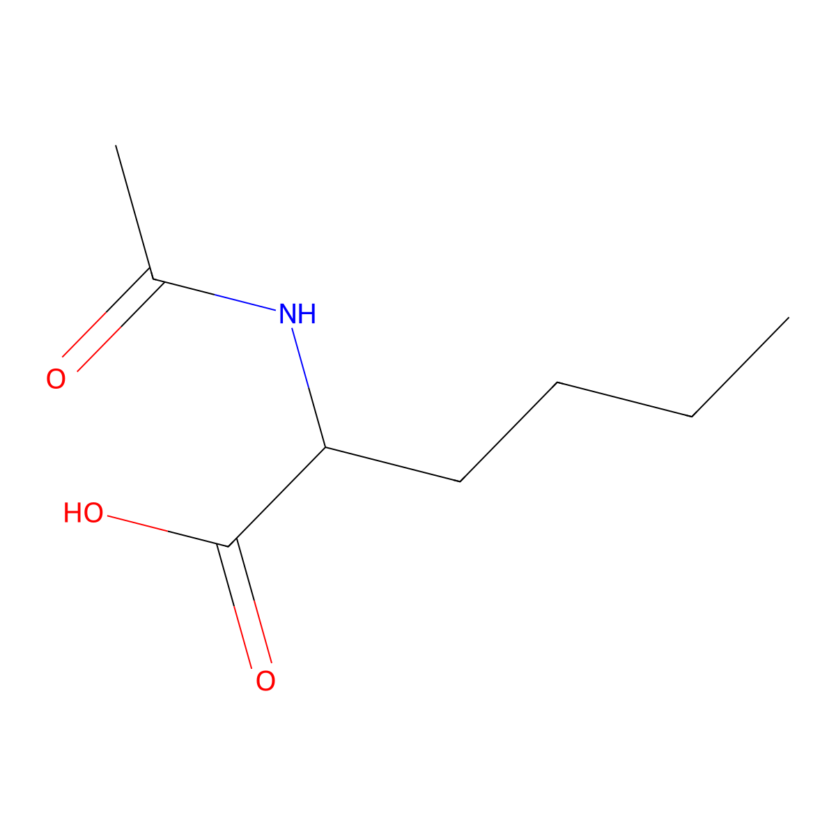 N-Acetyl-dl-norleucine molecular structure, CAS 7682-16-8