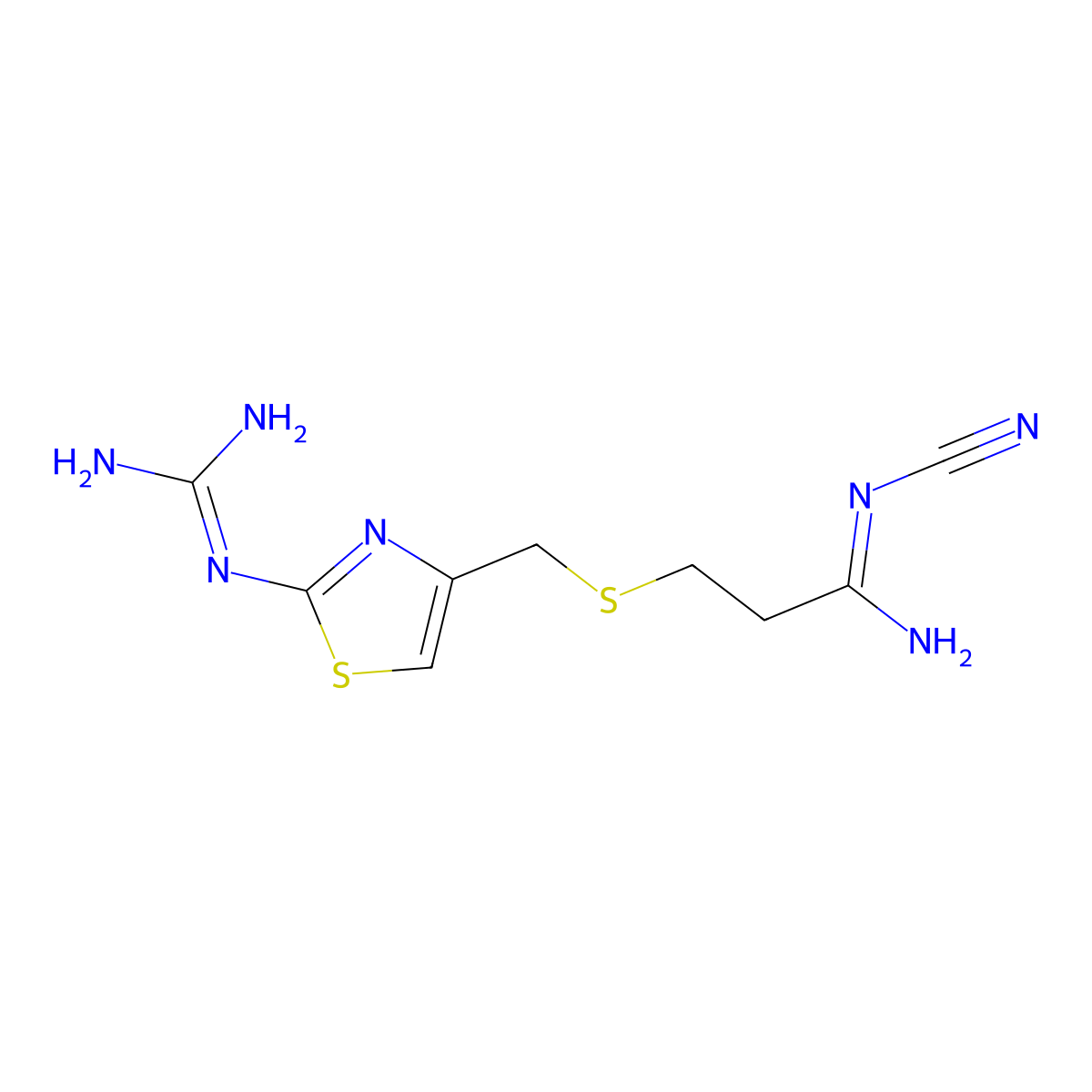 Famotidine cyanoamidine molecular structure, CAS 76823-97-7