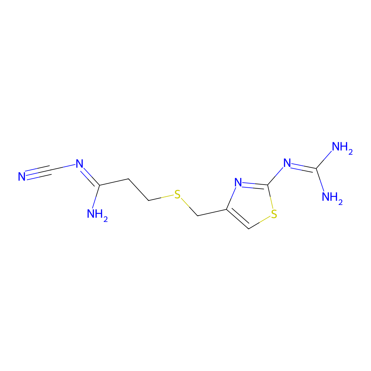 Famotidine cyanoamidine molecular structure, CAS 76823-97-7
