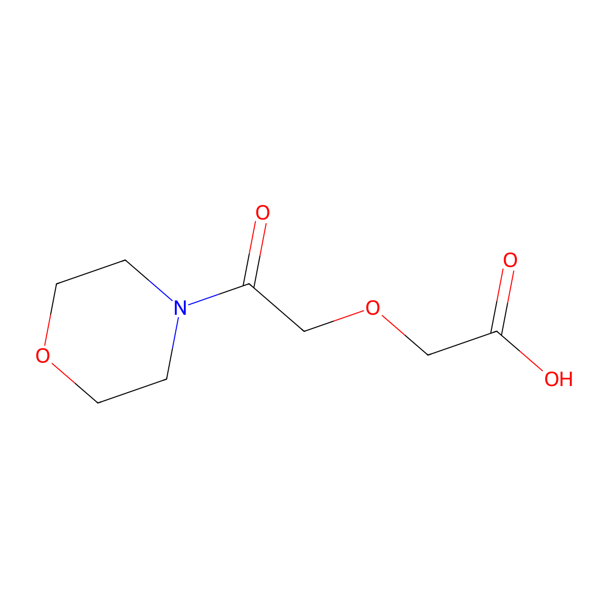 [2-(Morpholin-4-yl)-2-oxoethoxy]acetic acid molecular structure, CAS 768290-28-4
