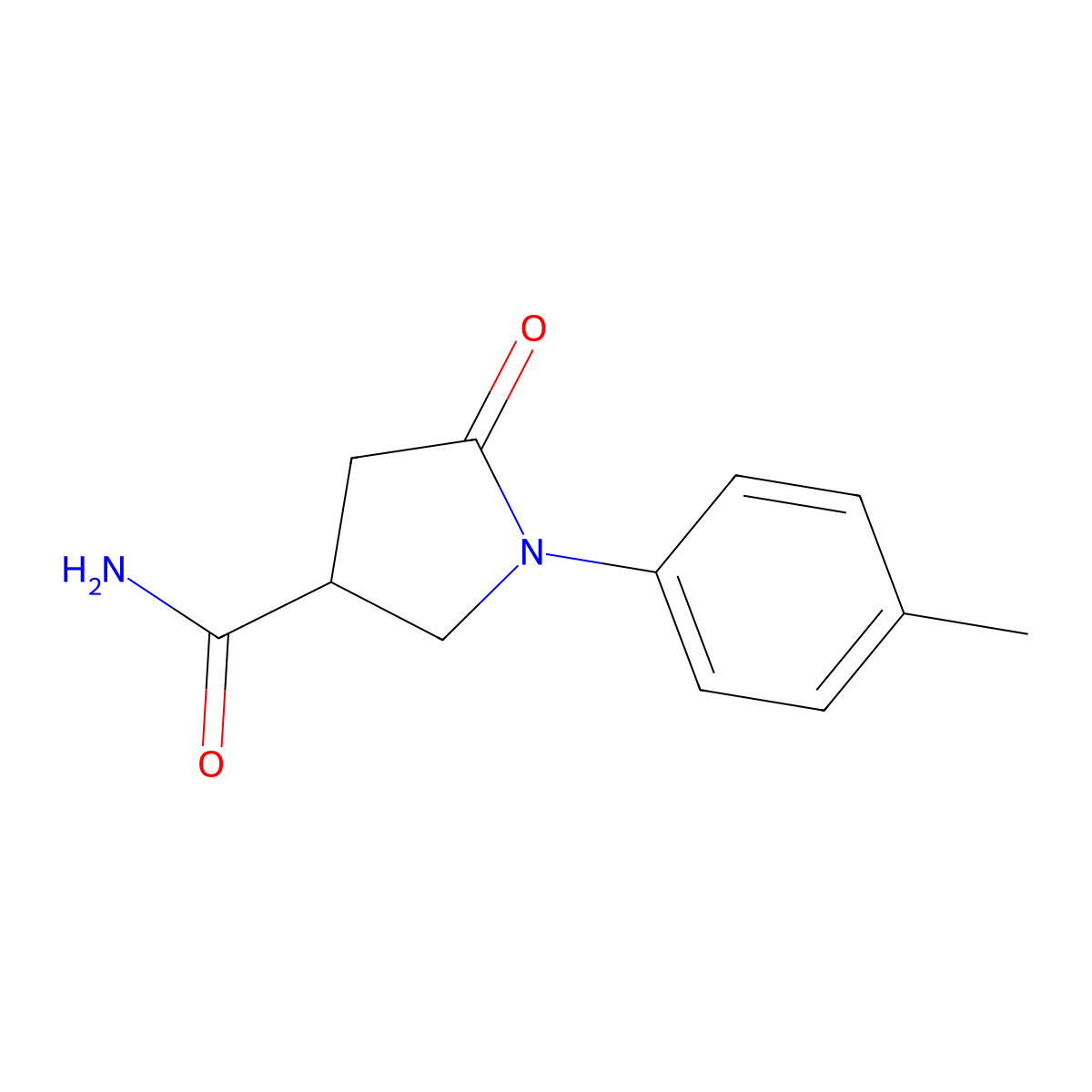 1-(4-Methylphenyl)-5-oxopyrrolidine-3-carboxamide molecular structure, CAS 768291-61-8