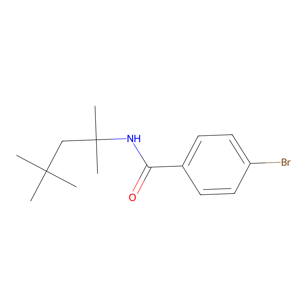 4-bromo-N-(2,4,4-trimethylpentan-2-yl)benzamide molecular structure, CAS 768291-89-0
