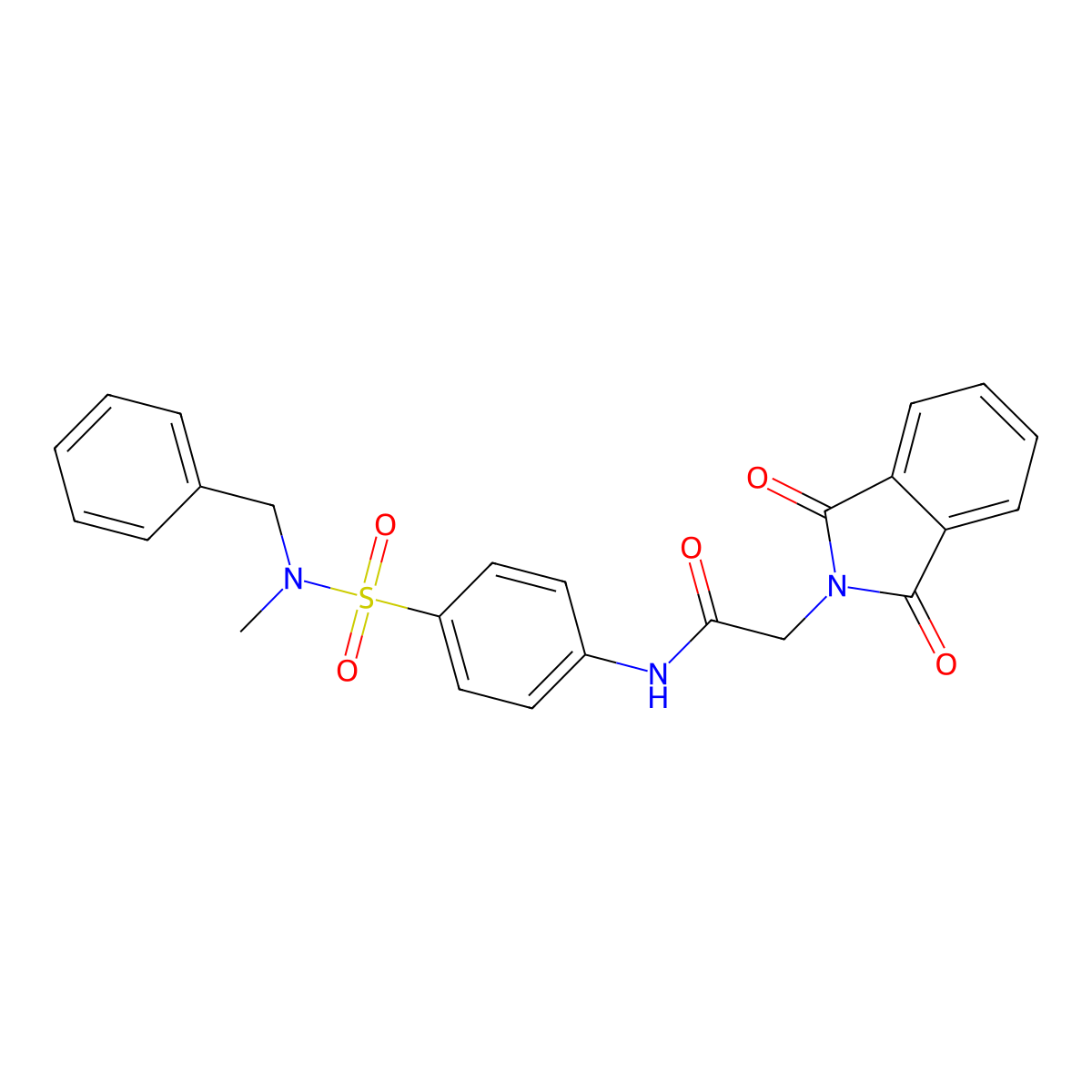 N-[4-[benzyl(methyl)sulfamoyl]phenyl]-2-(1,3-dioxoisoindol-2-yl)acetamide molecular structure, CAS 768292-34-8
