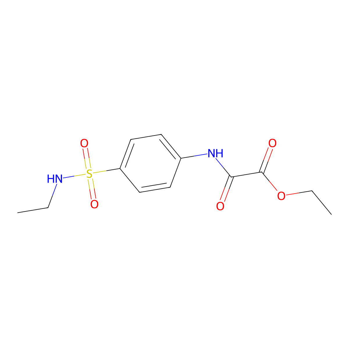 Ethyl {[4-(ethylsulfamoyl)phenyl]amino}(oxo)acetate molecular structure, CAS 768292-79-1