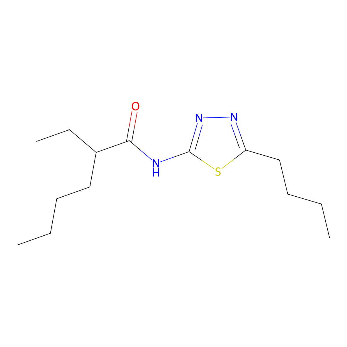 N-(5-butyl-1,3,4-thiadiazol-2-yl)-2-ethylhexanamide molecular structure, CAS 768292-82-6