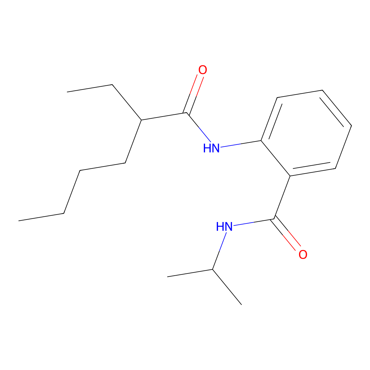 2-(2-ethylhexanoylamino)-N-propan-2-ylbenzamide molecular structure, CAS 768292-83-7