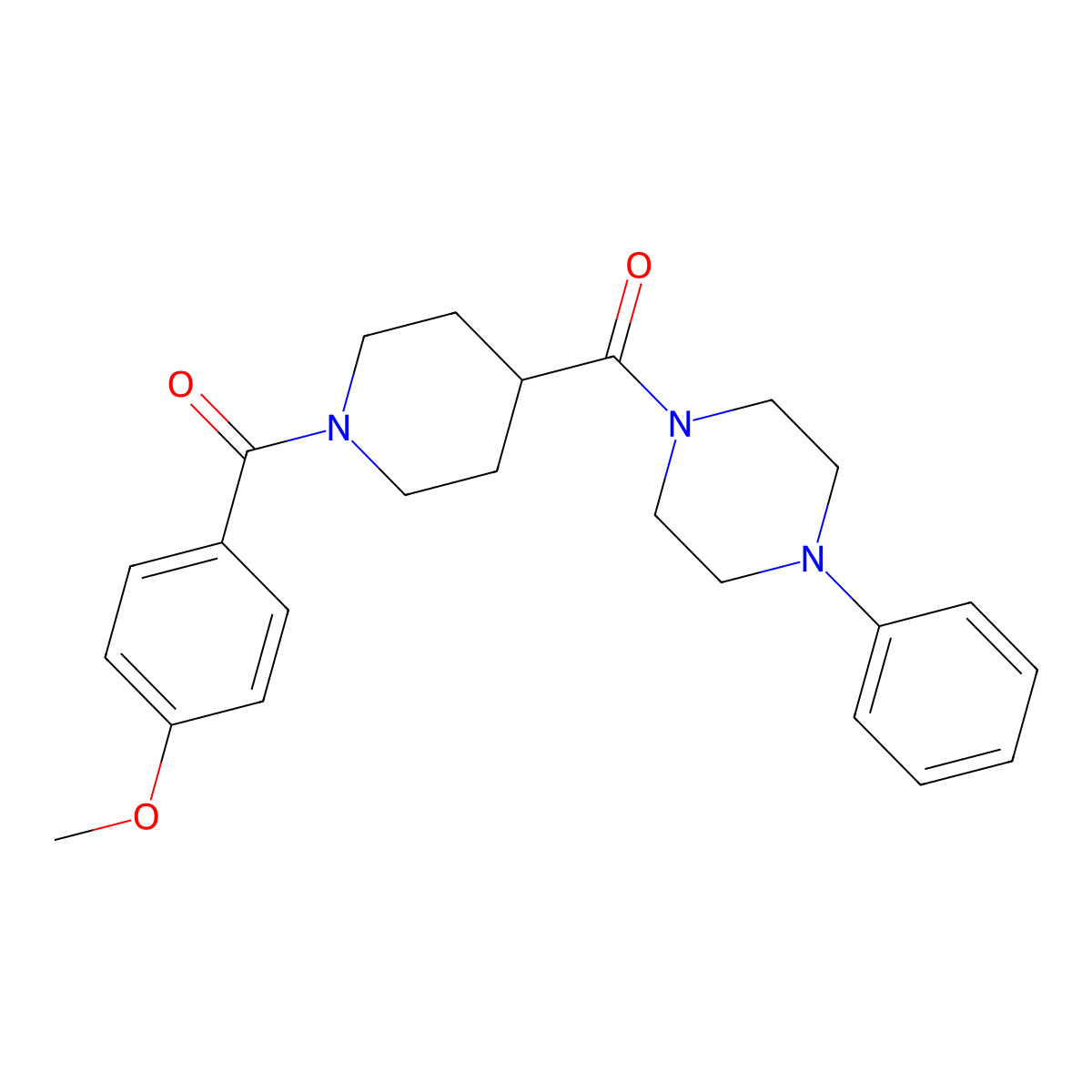 [1-(4-Methoxybenzoyl)piperidin-4-yl]-(4-phenylpiperazin-1-yl)methanone molecular structure, CAS 768293-56-7