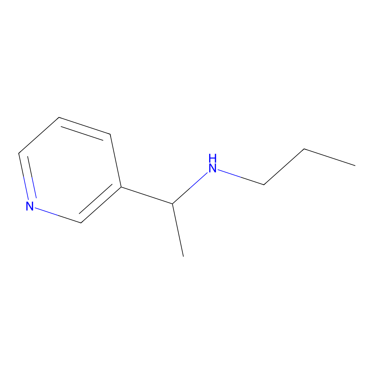 Propyl[1-(pyridin-3-YL)ethyl]amine molecular structure, CAS 768315-78-2