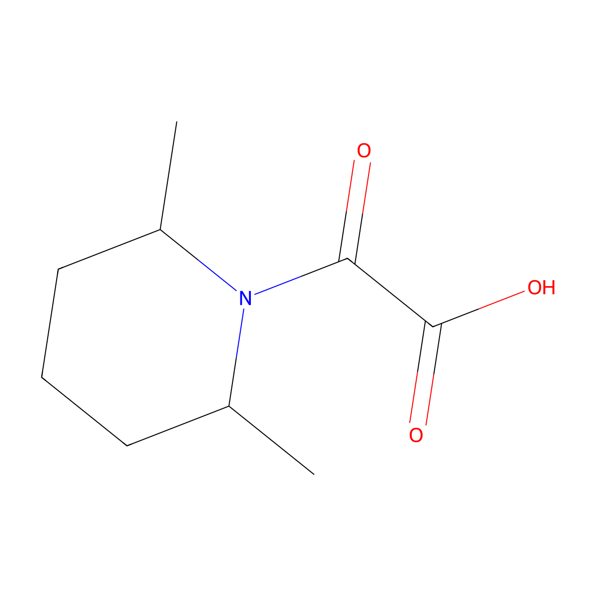 2-(2,6-Dimethylpiperidin-1-yl)-2-oxoacetic acid molecular structure, CAS 768329-98-2