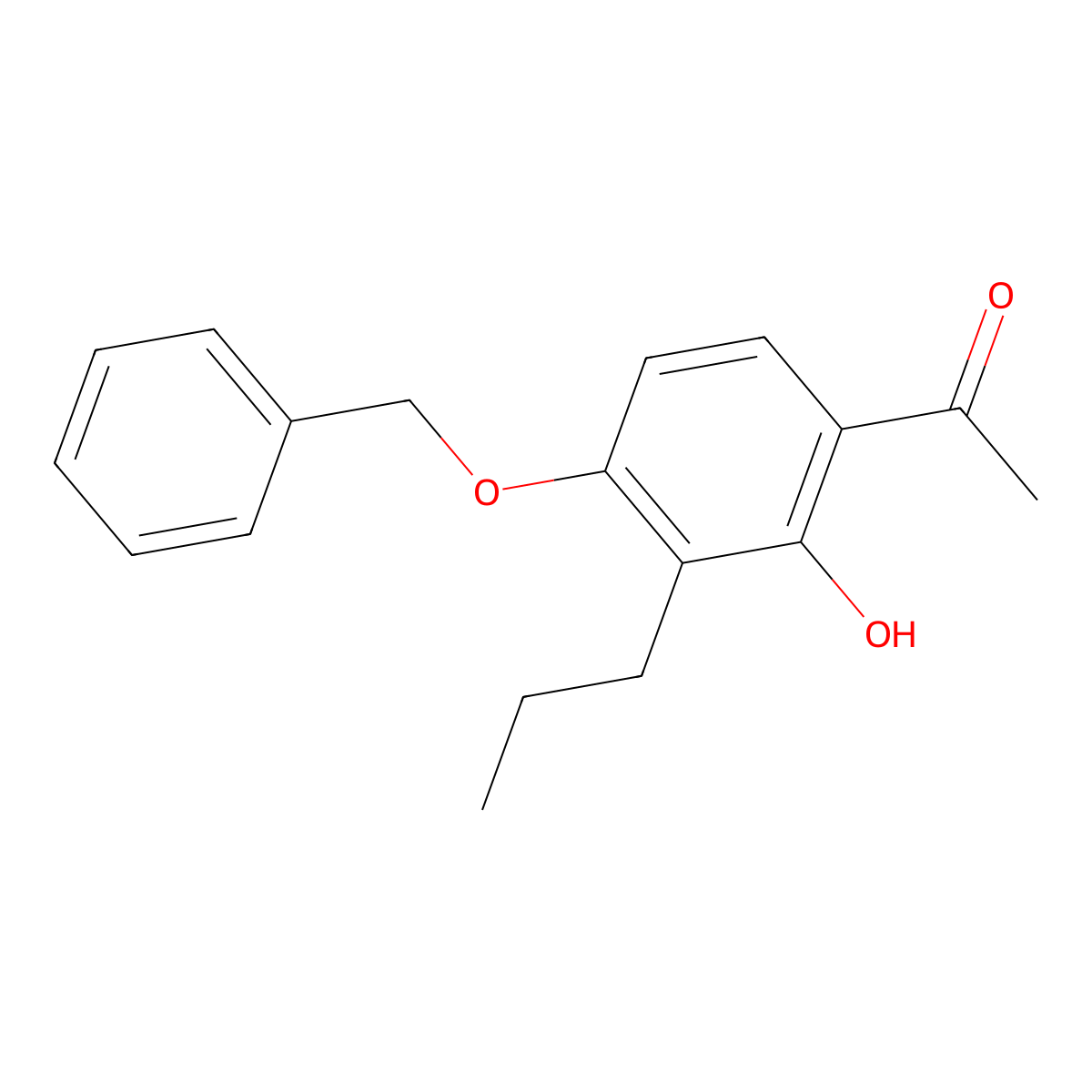 4-(Benzyloxy)-2-hydroxy-3-propylacetophenone molecular structure, CAS 76833-51-7