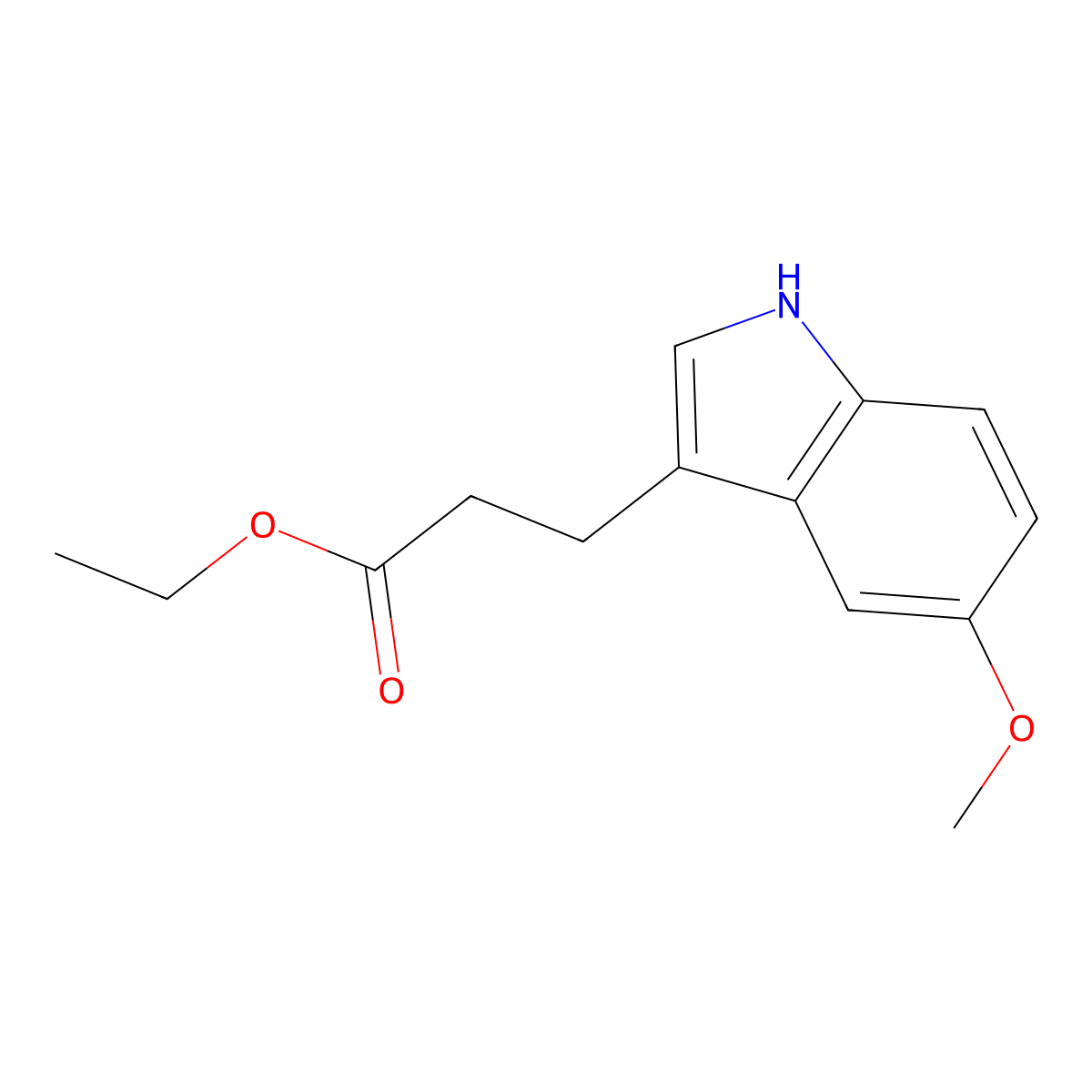 Ethyl 3-(5-Methoxy-3-indolyl)propanoate molecular structure, CAS 76834-78-1