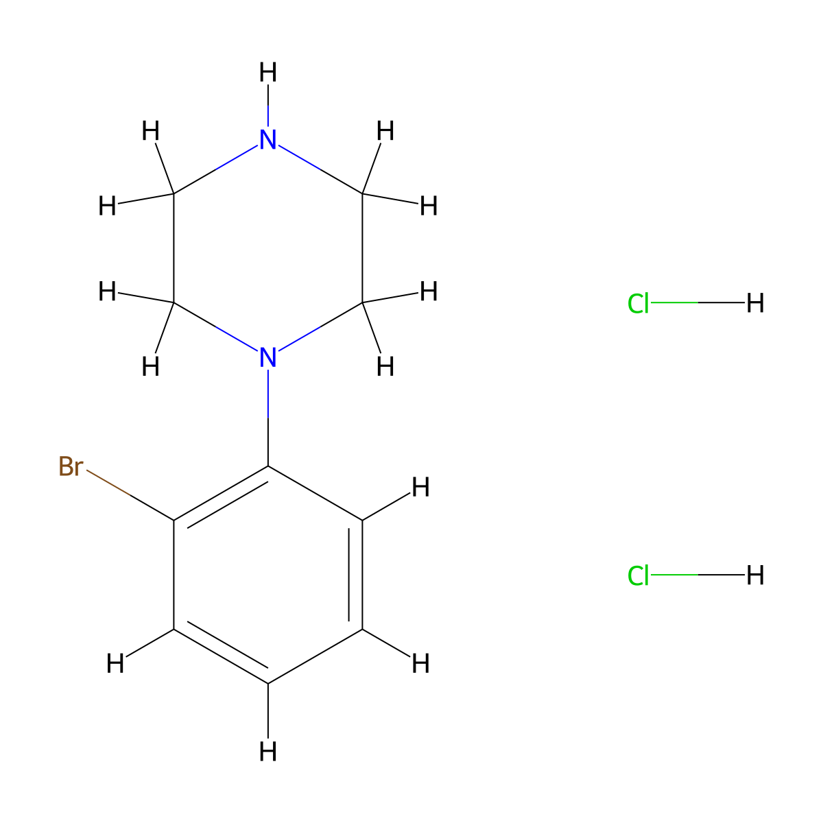 1-(2-Bromophenyl)piperazine dihydrochloride molecular structure, CAS 76835-06-8