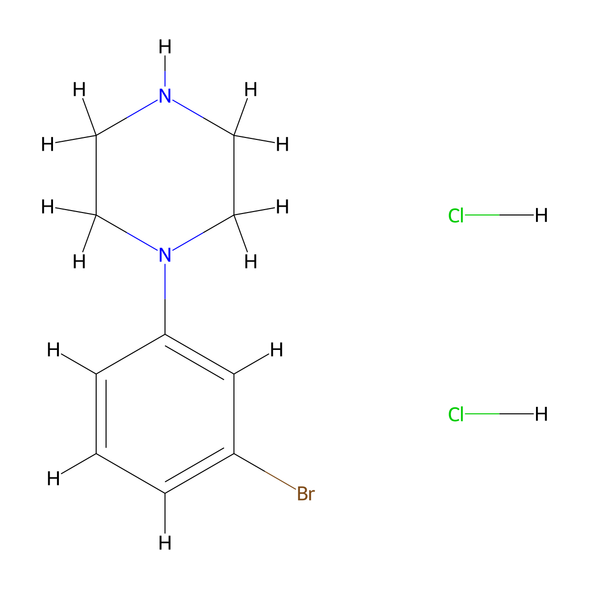 1-(3-Bromophenyl)piperazine dihydrochloride molecular structure, CAS 76835-07-9