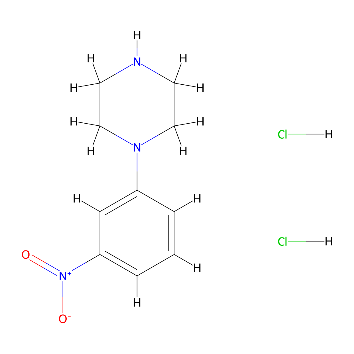 1-(3-Nitrophenyl)piperazine dihydrochloride molecular structure, CAS 76835-12-6