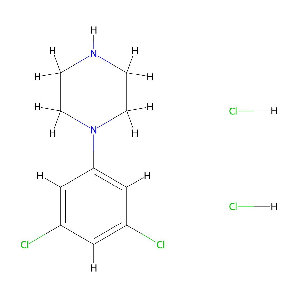 1-(3,5-Dichlorophenyl)piperazine dihydrochloride molecular structure, CAS 76835-16-0
