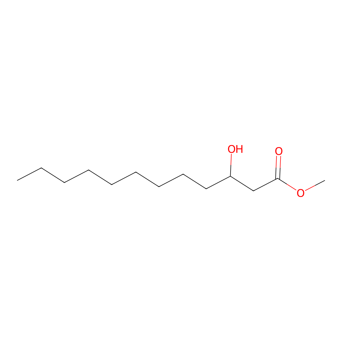 Methyl (3r)-3-hydroxydodecanoate molecular structure, CAS 76835-66-0