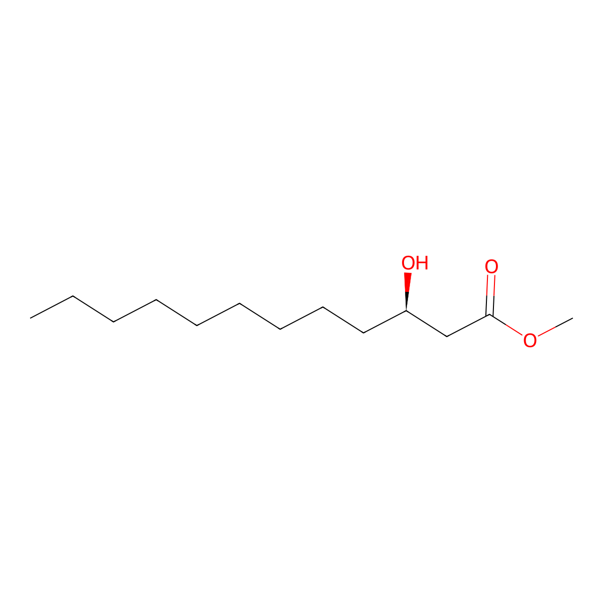 Methyl (3r)-3-hydroxydodecanoate molecular structure, CAS 76835-66-0