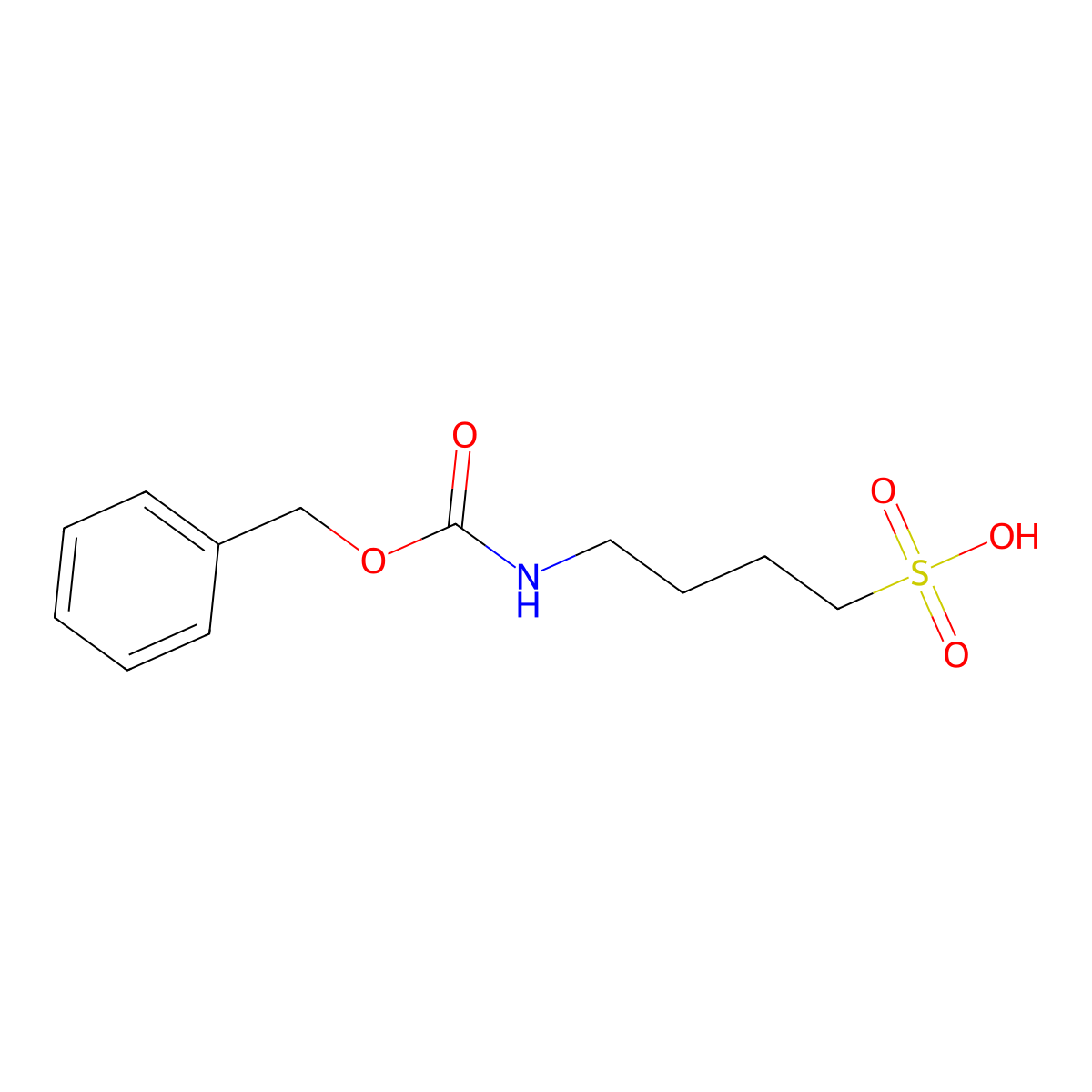 1-Butanesulfonic acid, 4-[[(phenylmethoxy)carbonyl]amino]- molecular structure, CAS 768354-41-2