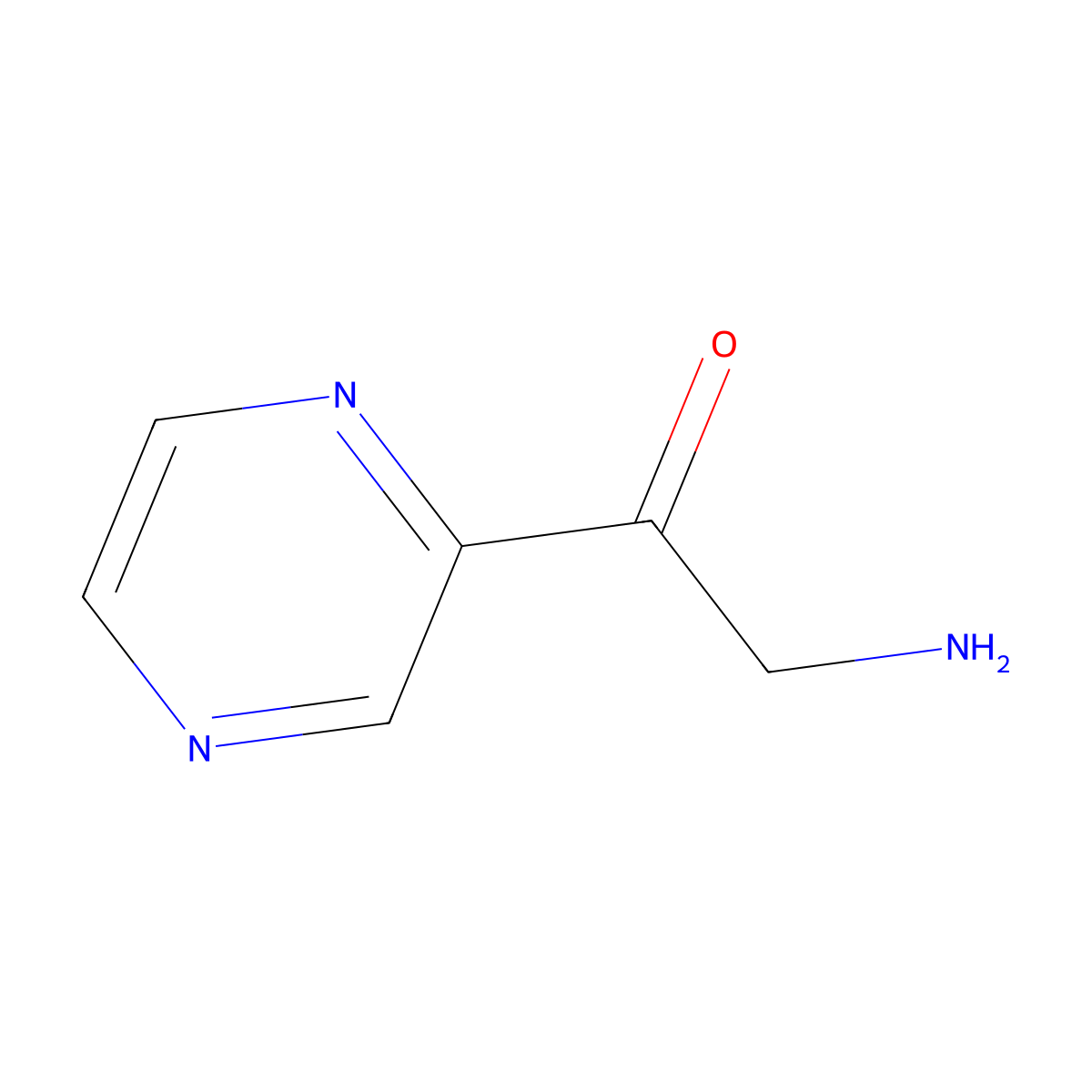 2-Amino-1-pyrazin-2-yl-ethanone molecular structure, CAS 768354-67-2