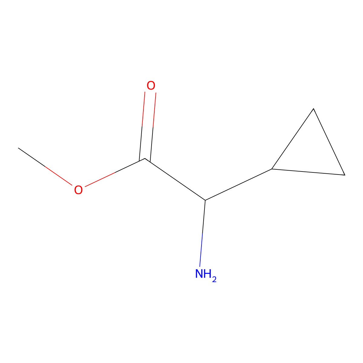 Methyl 2-amino-2-cyclopropylacetate molecular structure, CAS 768356-83-8