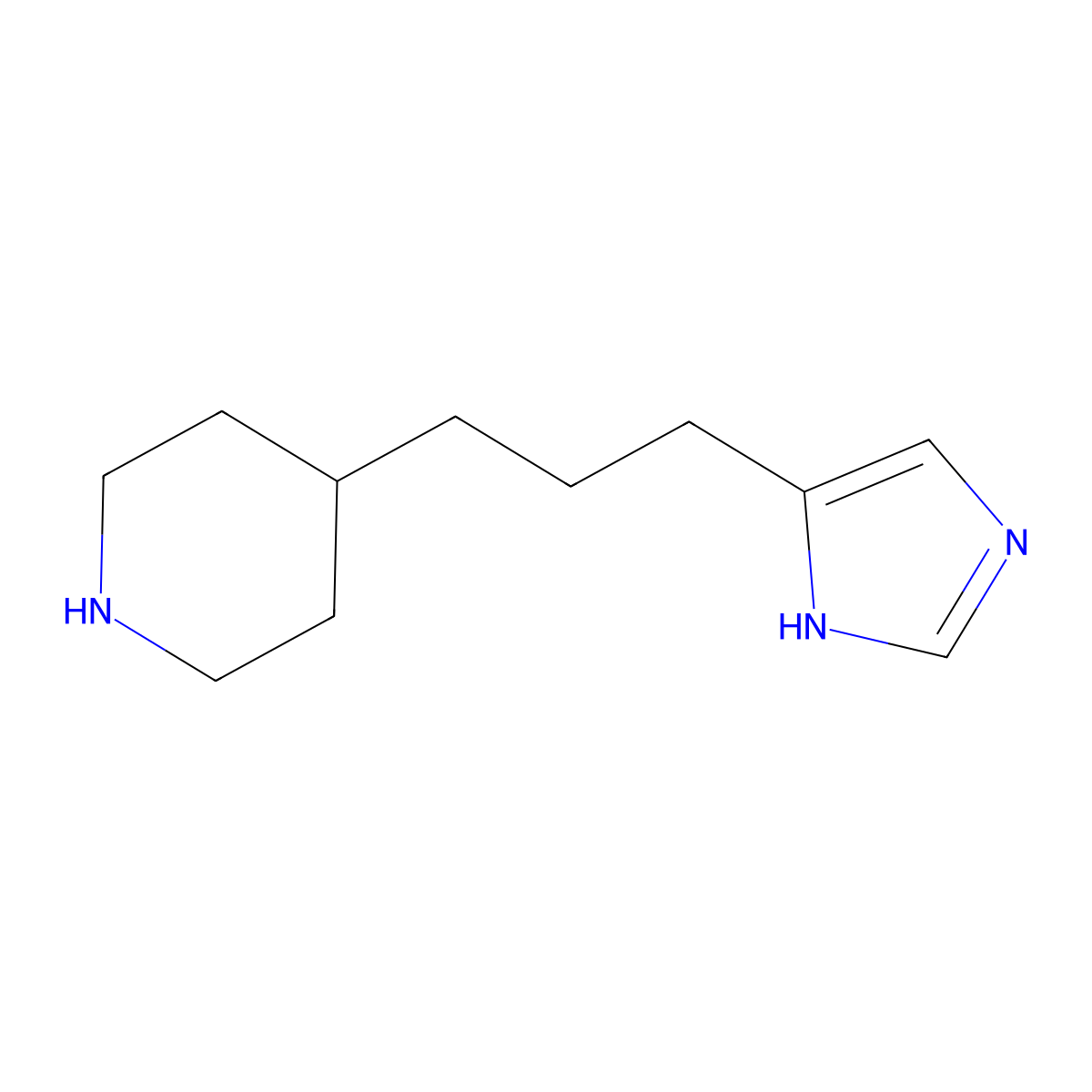 4-[3-(1h-Imidazol-4-yl)propyl]piperidine molecular structure, CAS 768358-61-8