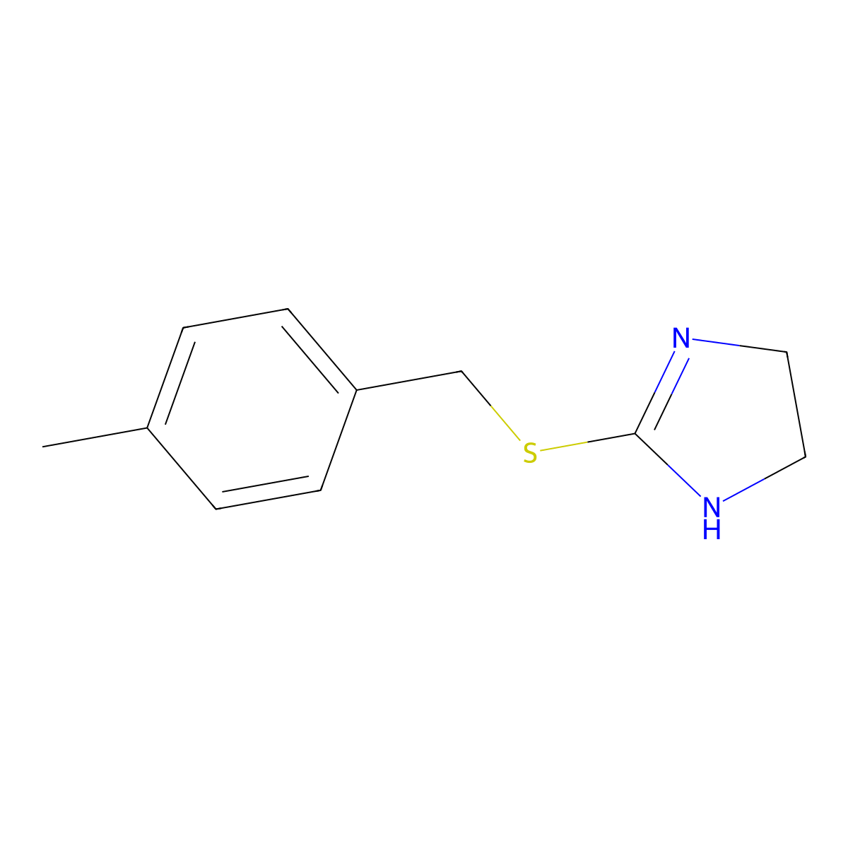 2-{[(4-methylphenyl)methyl]sulfanyl}-4,5-dihydro-1H-imidazole molecular structure, CAS 768359-34-8