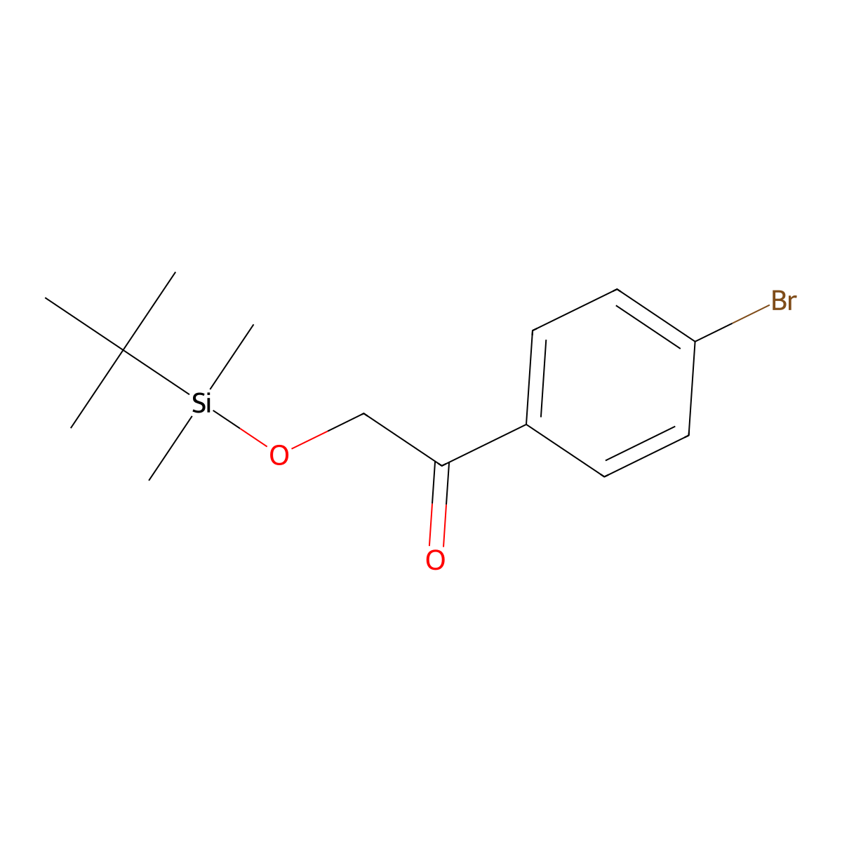 1-(4-Bromophenyl)-2-[(tert-butyldimethylsilyl)oxy]ethanone molecular structure, CAS 768361-45-1