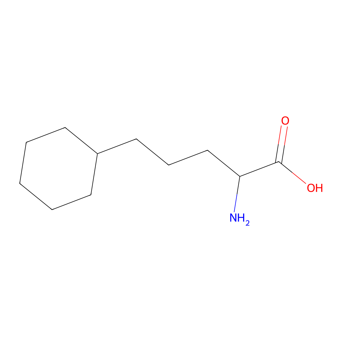 (s)-2-Amino-5-cyclohexylpentanoic acid molecular structure, CAS 768366-86-5
