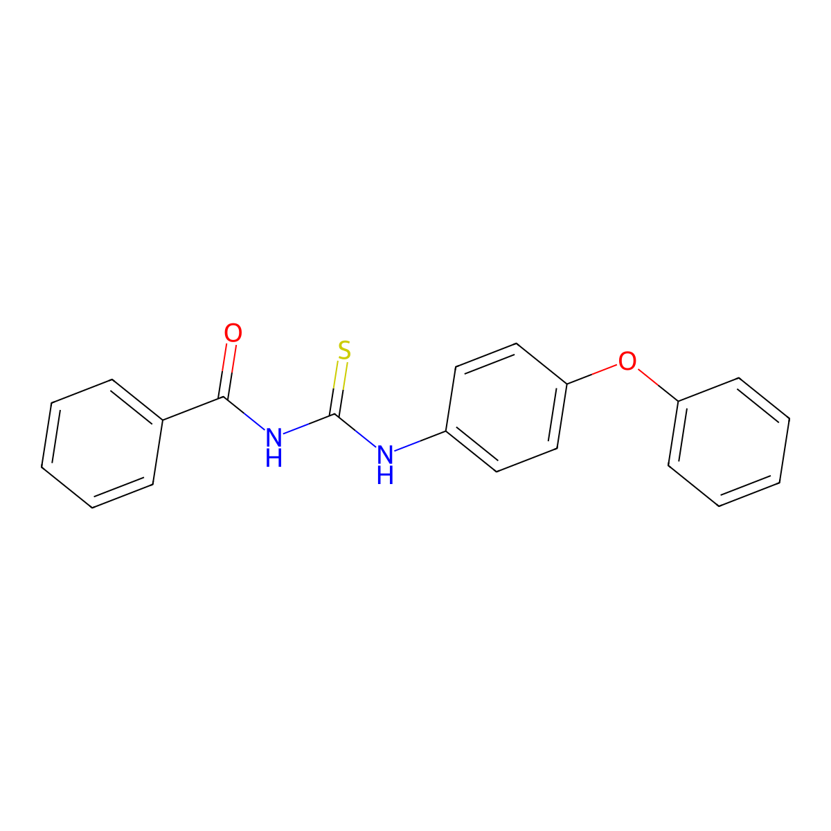 N-[(4-phenoxyphenyl)carbamothioyl]benzamide molecular structure, CAS 76838-41-0