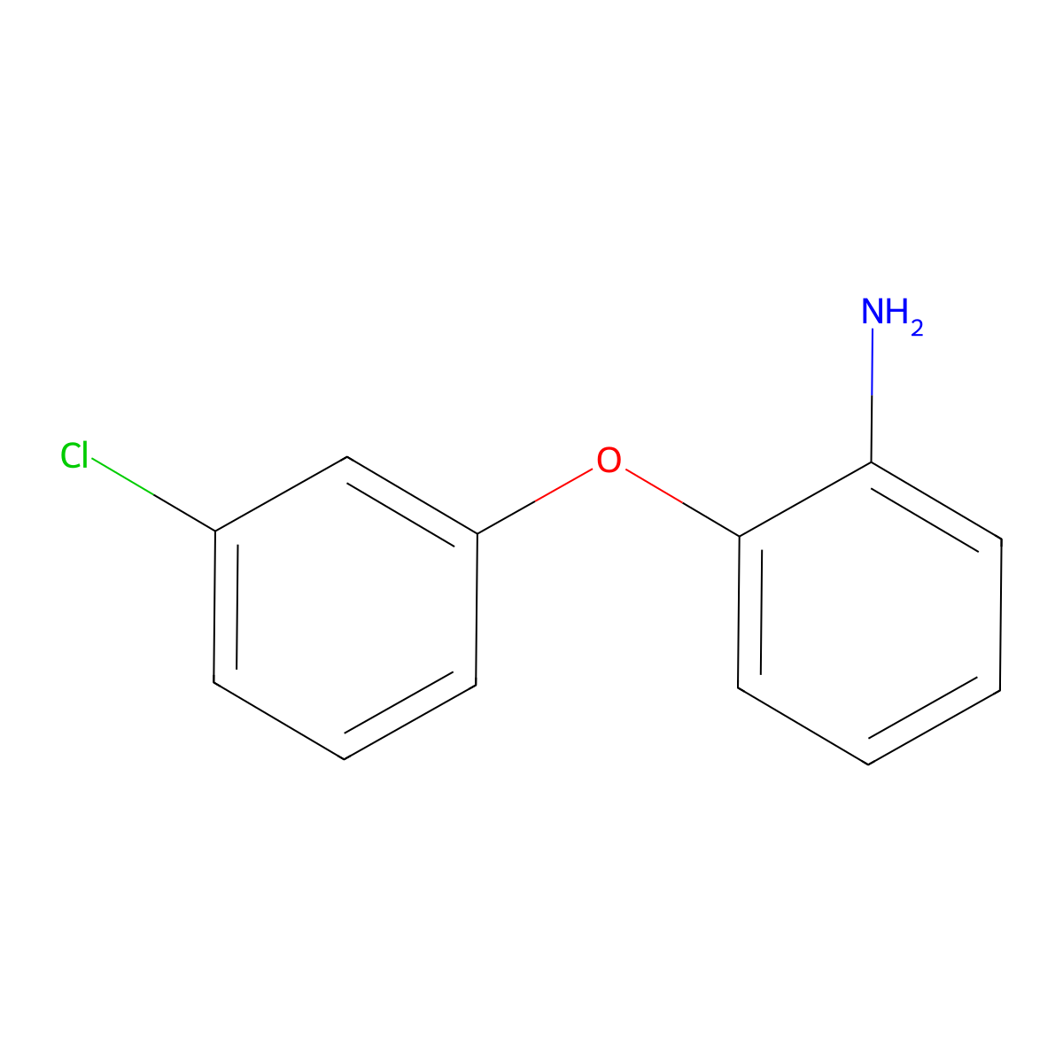 2-(3-Chlorophenoxy)aniline molecular structure, CAS 76838-73-8