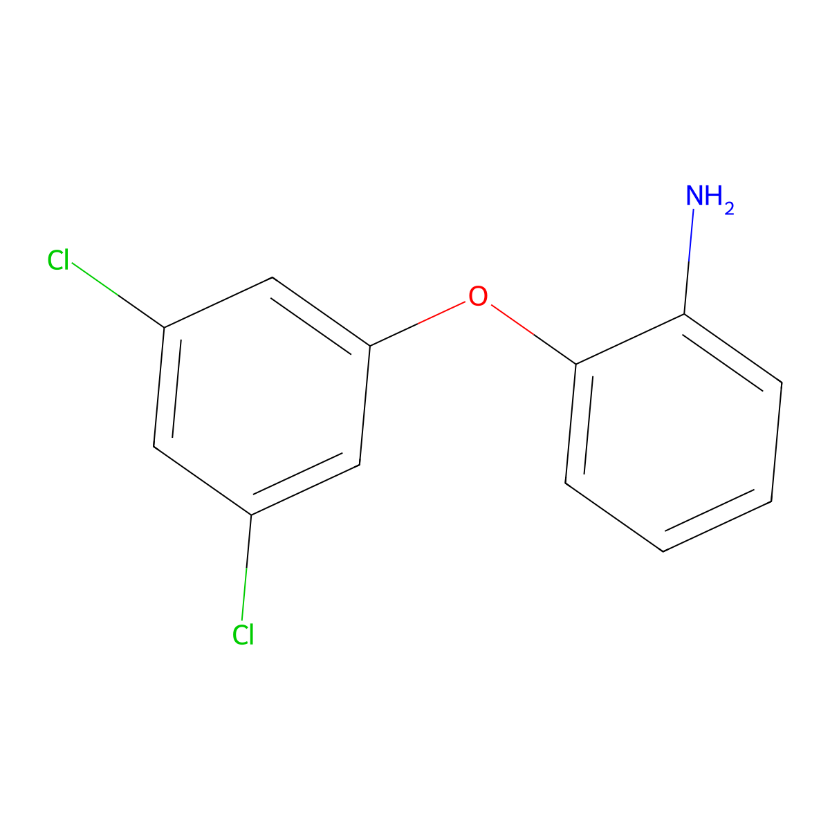 2-(3,5-Dichlorophenoxy)aniline molecular structure, CAS 76838-75-0