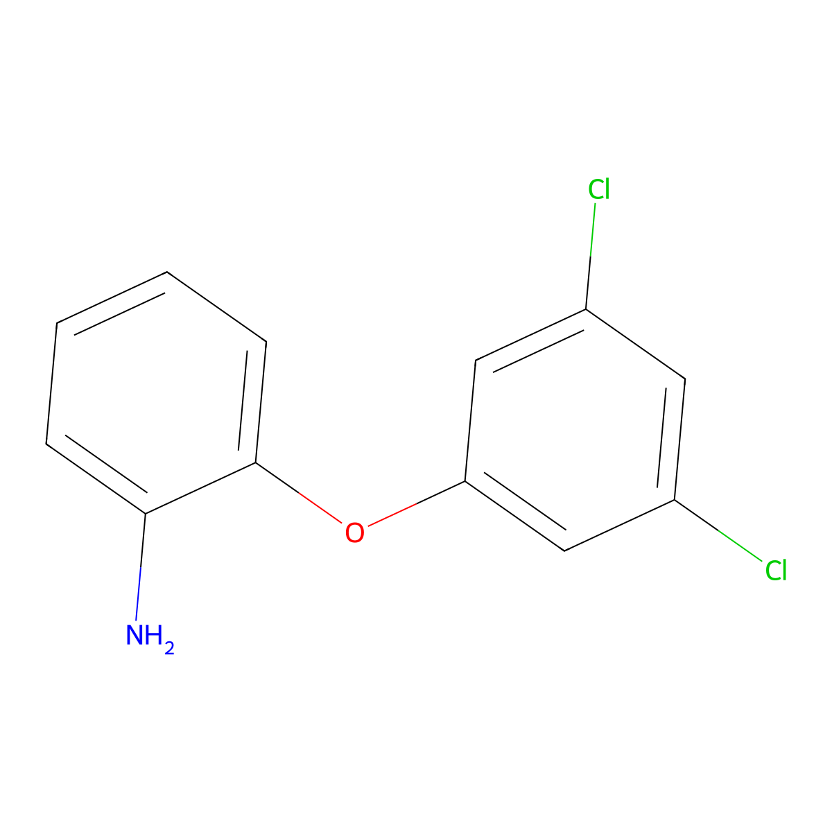 2-(3,5-Dichlorophenoxy)aniline molecular structure, CAS 76838-75-0