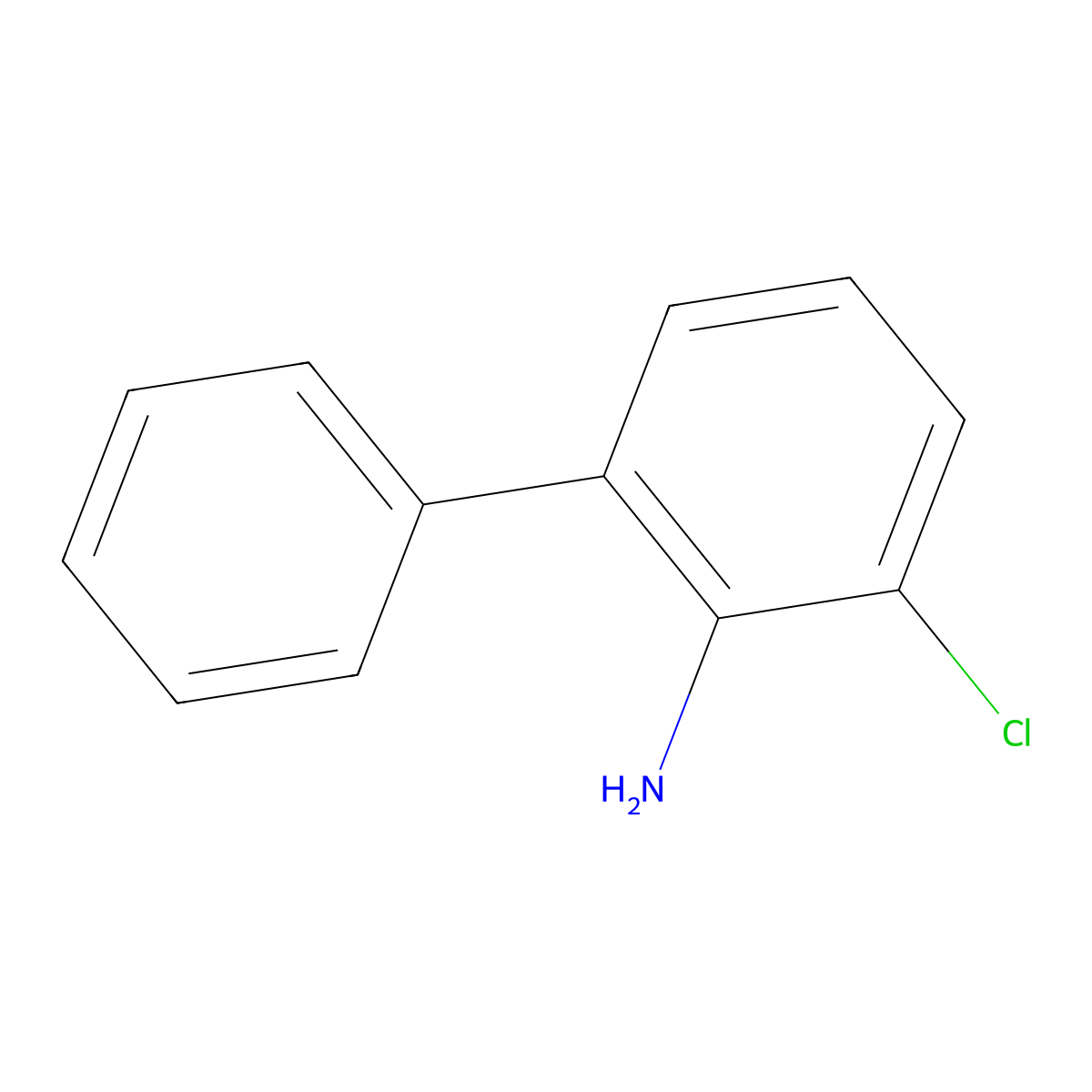 3-Chloro[1,1'-biphenyl]-2-amine molecular structure, CAS 76838-82-9