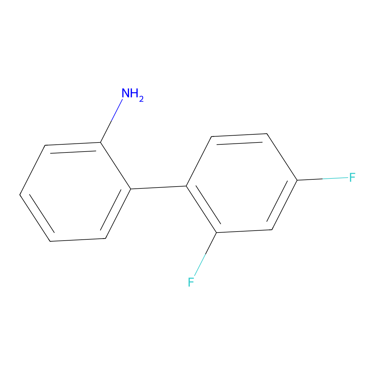 [1,1'-Biphenyl]-2-amine, 2',4'-difluoro- molecular structure, CAS 76838-87-4