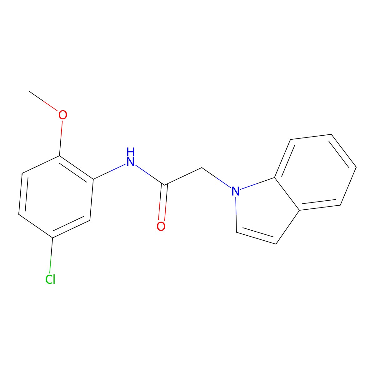 N-(5-chloro-2-methoxyphenyl)-2-(1H-indol-1-yl)acetamide molecular structure, CAS 768380-23-0