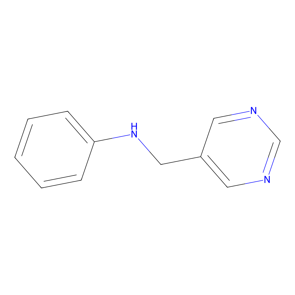 N-[(pyrimidin-5-yl)methyl]aniline molecular structure, CAS 768383-69-3