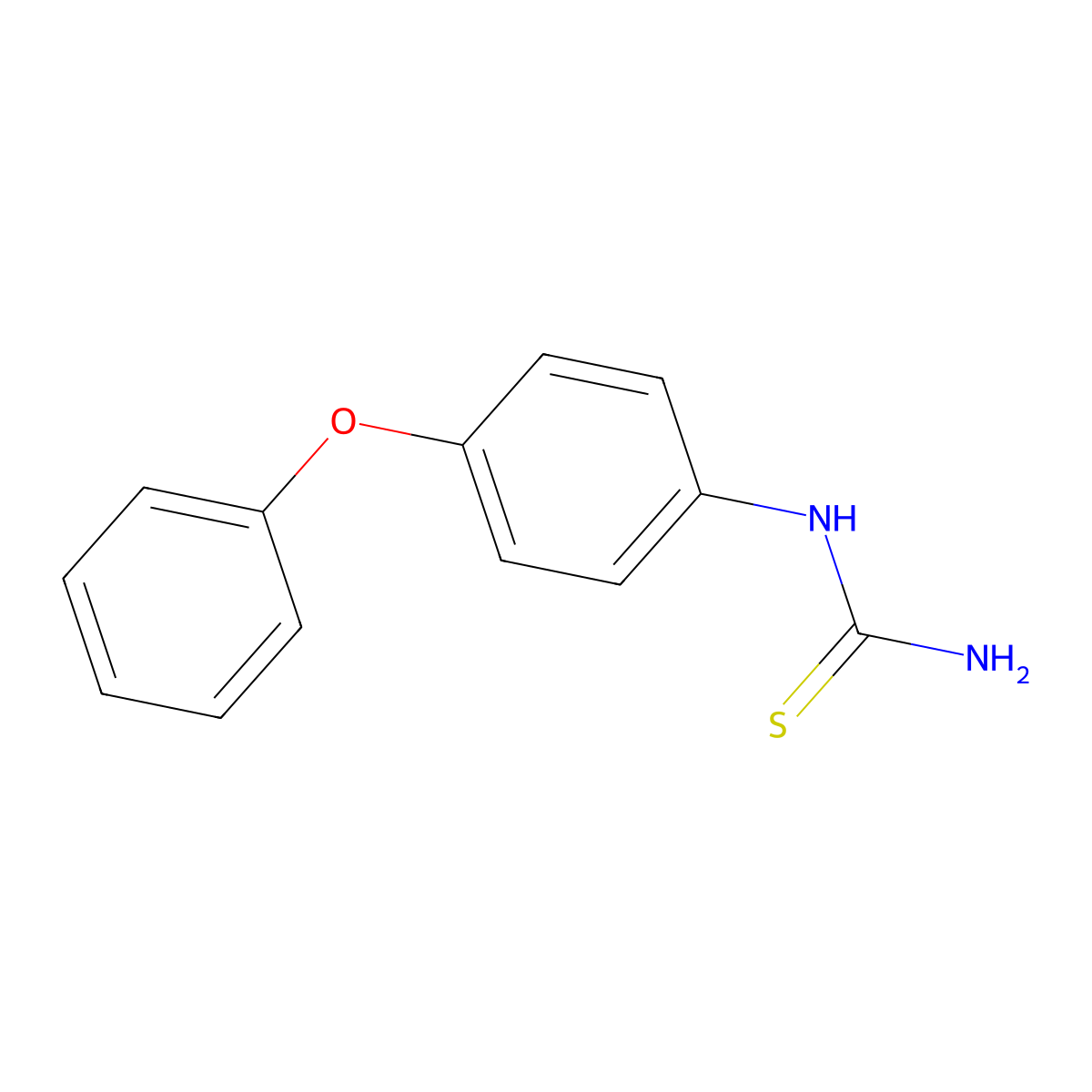 4-Phenoxyphenylthiourea molecular structure, CAS 76839-21-9