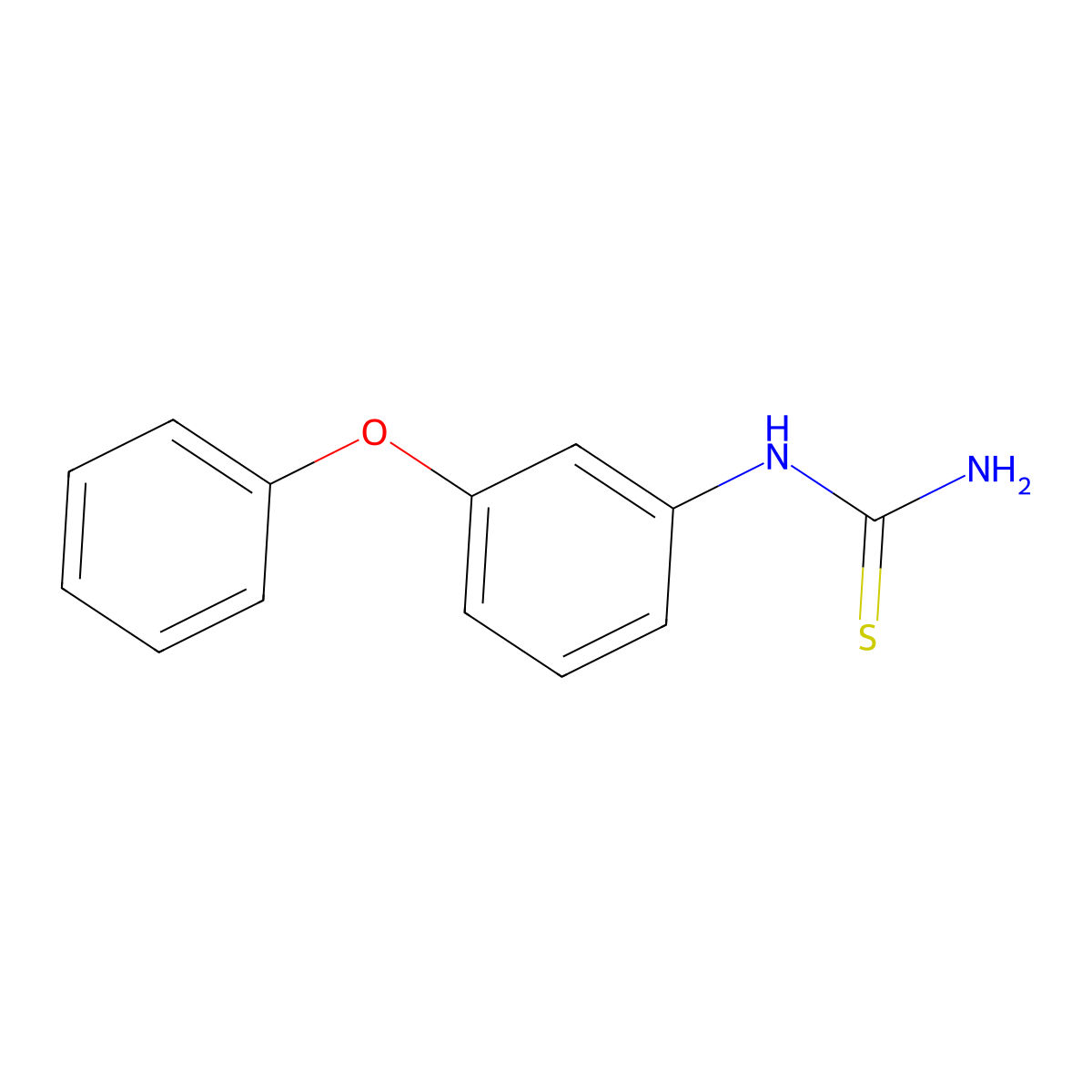 (3-Phenoxyphenyl)thiourea molecular structure, CAS 76839-22-0