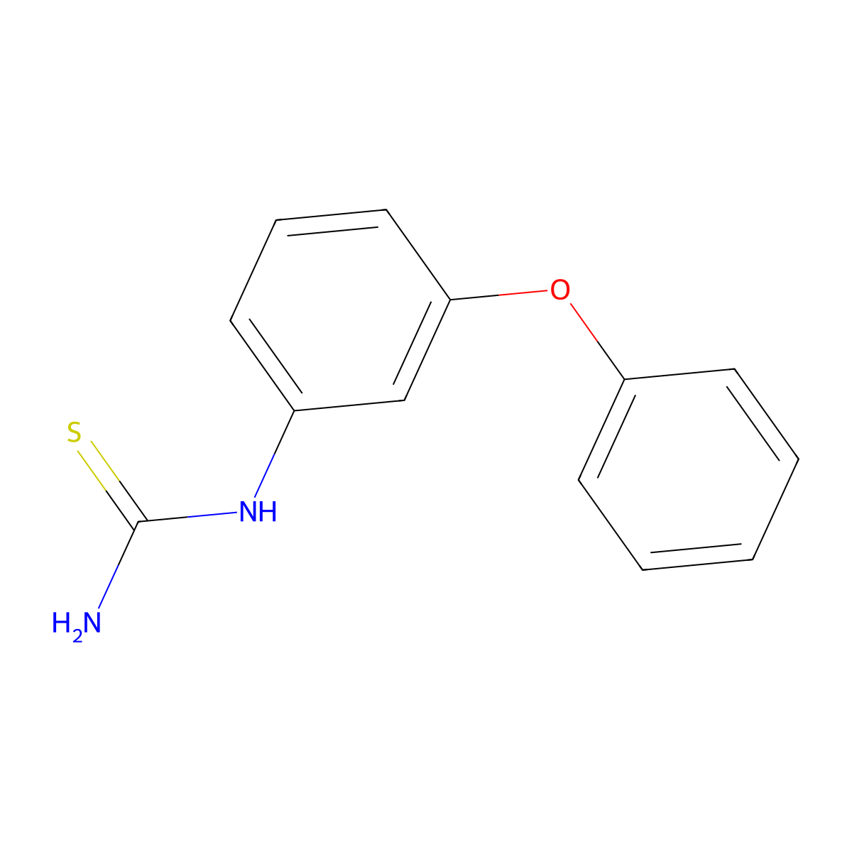 (3-Phenoxyphenyl)thiourea molecular structure, CAS 76839-22-0