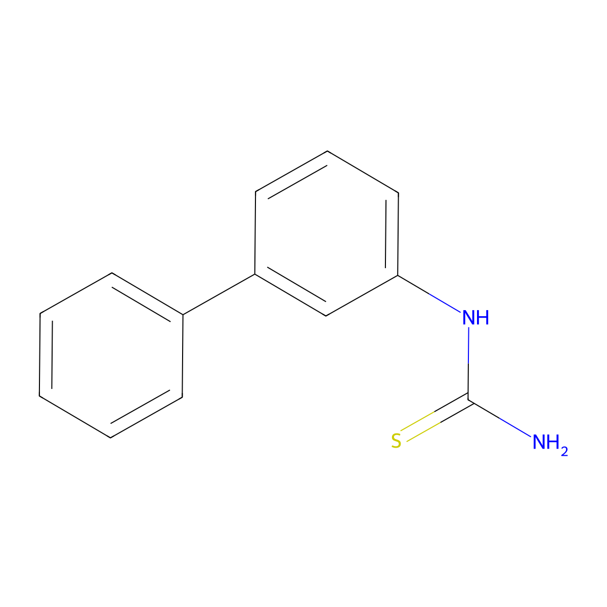 (3-Phenylphenyl)thiourea molecular structure, CAS 76839-38-8