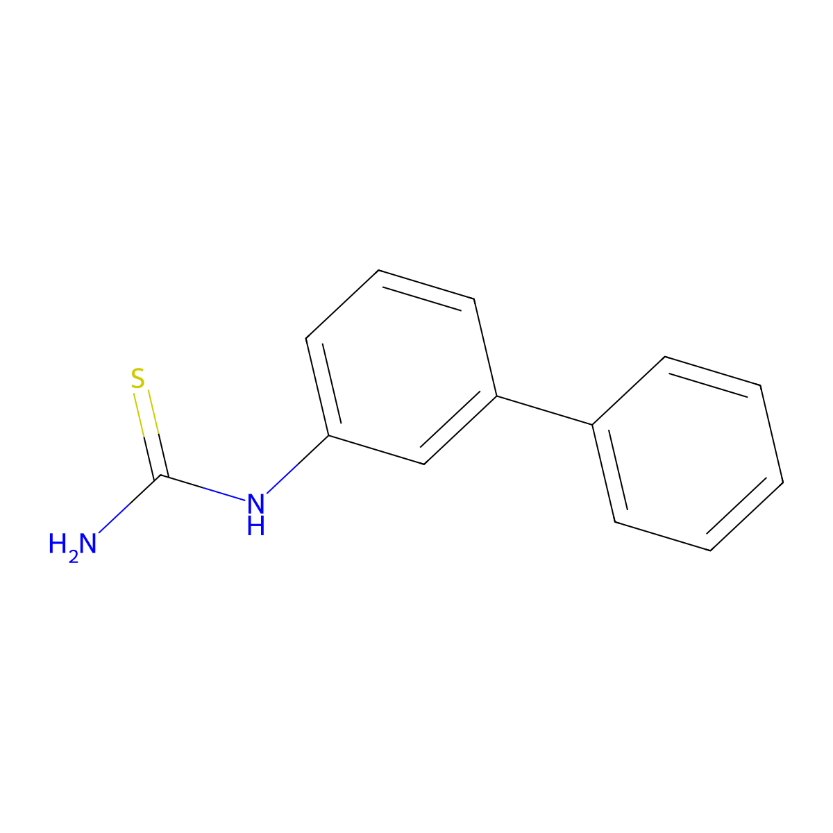 (3-Phenylphenyl)thiourea molecular structure, CAS 76839-38-8